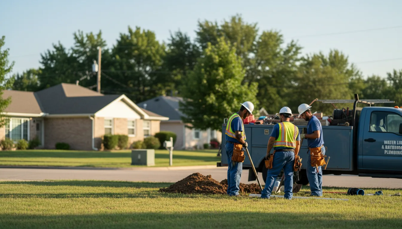 Residential water line and bathroom plumbing service in Breckenridge, MI